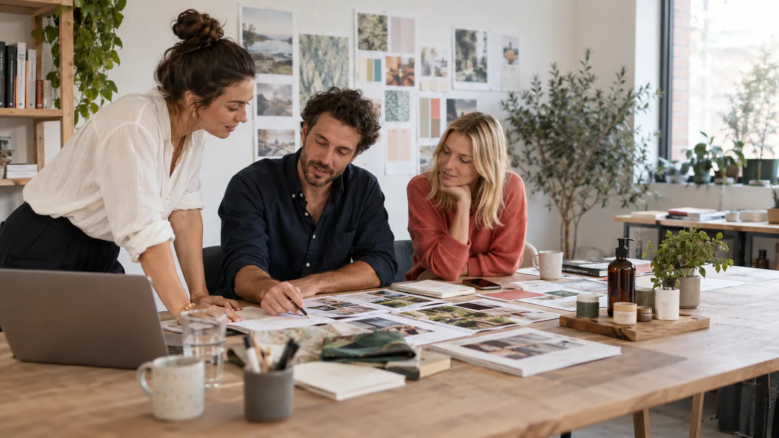 Équipe partenaire évaluant l’adéquation d’éditeurs et de créateurs pendant un atelier d’activation